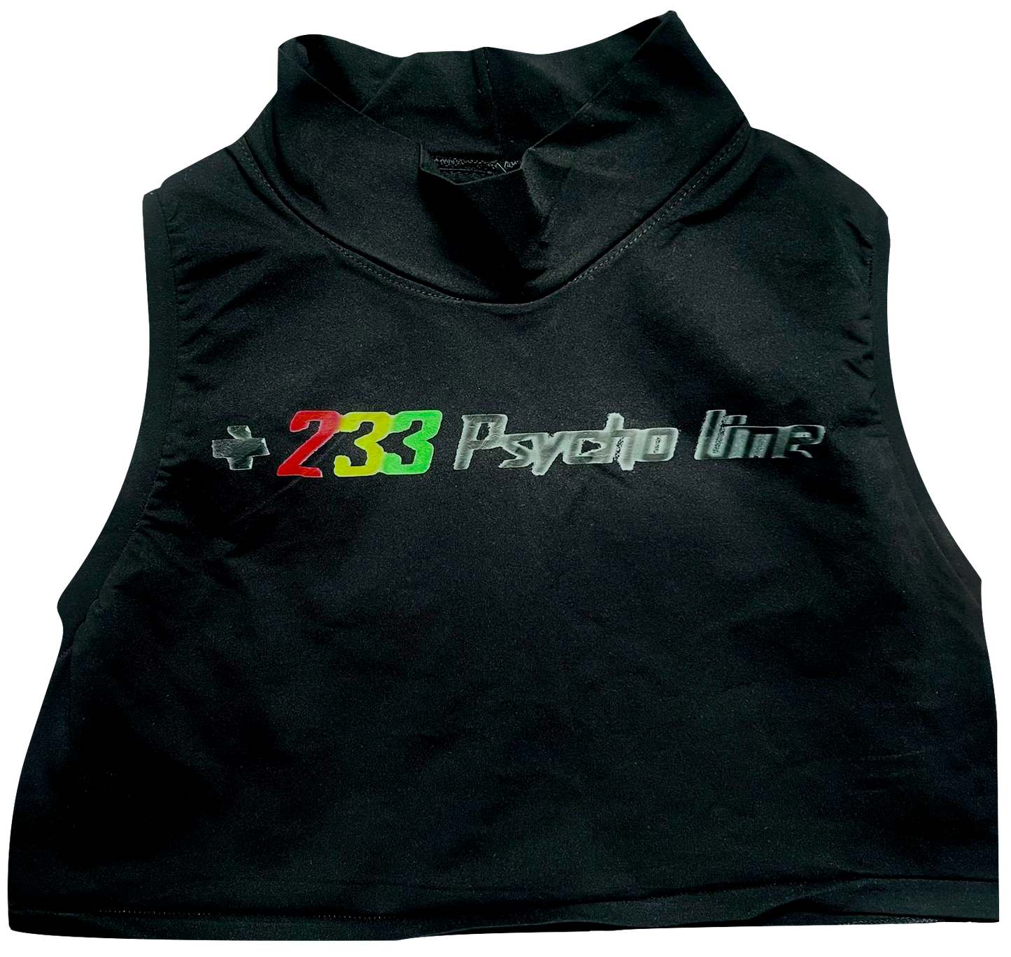 Black +233 Psycho T-Neck Tank Top