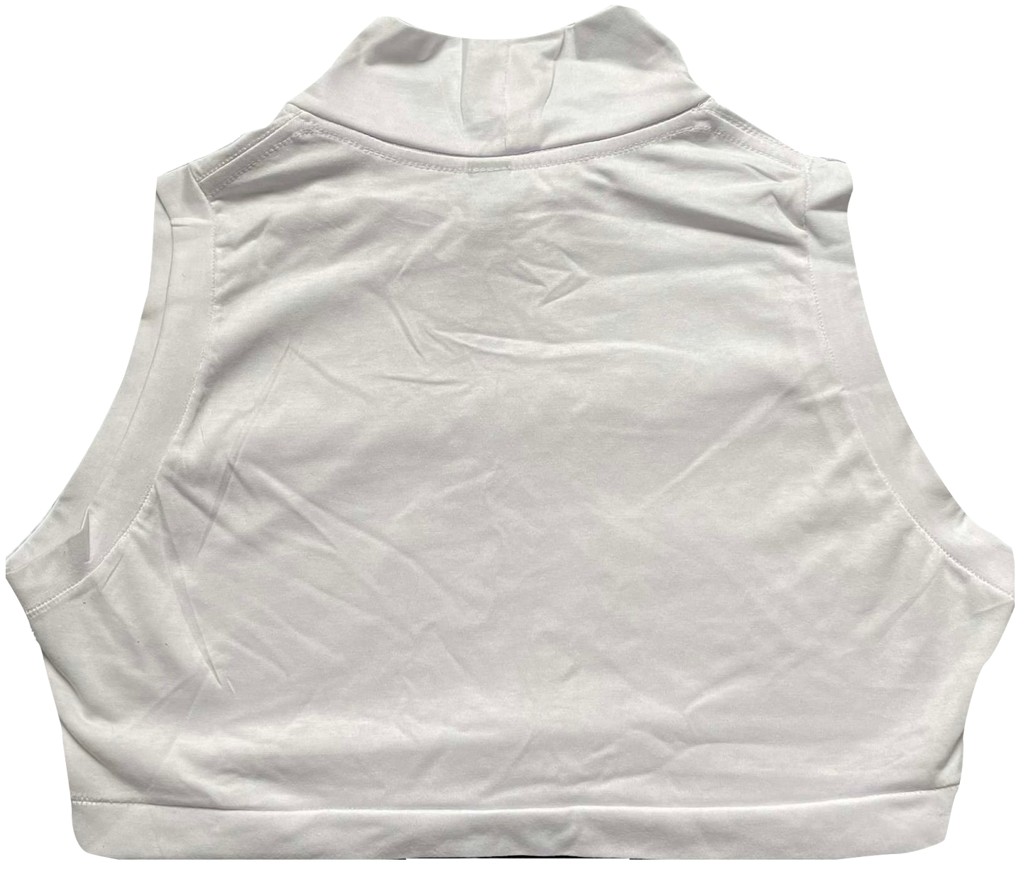 White +233 Psycho T-Neck Tank Top